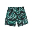 thumbnail image 4 of Boys Mens Swim Shorts Board Shorts Swim Trunks Underwear Swimwear Beachwear Swimsuit With Pockets Beach Pants Casual Quick Dry Swimming Surfing Black Leaf Print L, 4 of 8