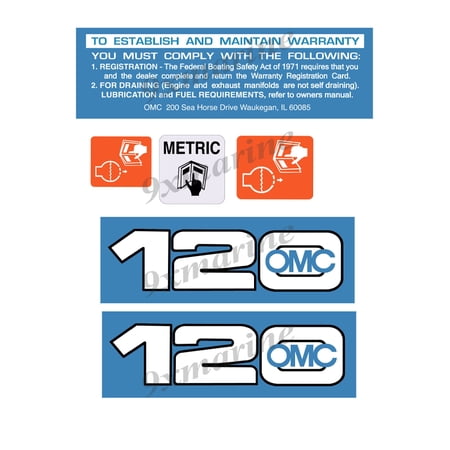 OMC Cobra and King Cobra Remastered Engine Sticker 120