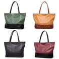 thumbnail image 3 of Ladies Tote Bag Large Capacity Fashion Dual Color Shoulder Tote Top Handle Bag, 3 of 4