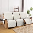 thumbnail image 3 of TOPCHANCES Anti-Slip Recliner Sofa Cover, Waterproof Reclining Couch Slipcover for 3-Seater Recliner Sofa, Ivory White, 3 of 11