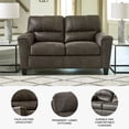 thumbnail image 4 of Signature Design by Ashley Navi Loveseat in Smoke, 4 of 13