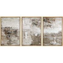 wall26 Framed Canvas Print Wall Art Set Pastel Watercolor Paint Stroke Collage Abstract Shapes Illustrations Modern Art Decorative Multicolor for Living Room, Bedroom, Office - 16"x24"x3 Na