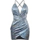 thumbnail image 5 of Vestido de fiesta para mujer, minivestido sexy con escote en V, camisola brillante, vestido de noche, vestido de cóctel, vestido de tubo ajustado sin espalda, vestido de baile para fiesta y, 5 of 5