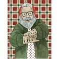 thumbnail image 2 of Popp, Grace 15x18 Gold Ornate Wood Framed with Double Matting Museum Art Print Titled - Hipster Santa II, 2 of 4