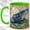 Green, variant on Blue Tree Frog Coffee Mug, Colorful Nature Mug, Ceramic 11 oz