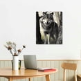 thumbnail image 2 of Nawypu  Wall Art Painting Watchful Wolf Eyes in The Wild Prints On Canvas The Picture Animal Pictures Oil for Home Modern Decoration Print Décor, 2 of 4