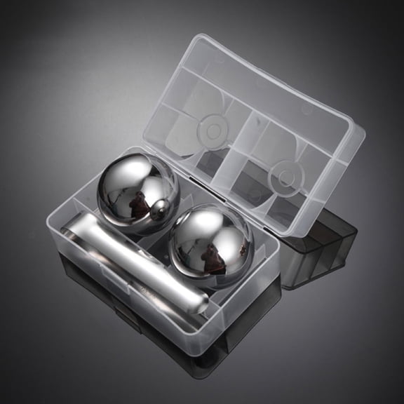 Stainless Steel Whiskey Balls, Reusable Chilling Stones for Perfectly Chilled Drinks, 2 Pcs, 55mm
