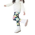 thumbnail image 5 of Girls Winter Floral Warm Leggings Kids Christmas Thicken Fleece Tights Pants 2-11 Years, 5 of 7