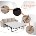thumbnail image 5 of Nkurdsu 81.5" Queen Sleeper Sofa, 2-in-1 Convertible Sofa Bed with Memory Foam Mattress, Pull Out Couch Bed for Living Room, Beige, 5 of 7