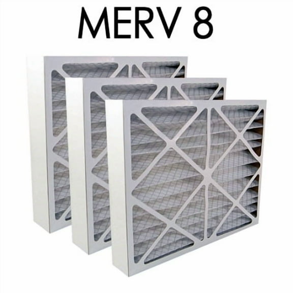 25x29x4 MERV 8 Pleated Air Filter 3PK | 24.375x28.375x3.625 - Actual Size