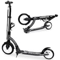 thumbnail image 3 of exooter m1850bw 6xl adult kick scooter with front shocks and 240mm/180mm white wheels in black finish., 3 of 5