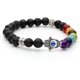 thumbnail image 3 of Mano mal de ojo piedra de lava natural esencia aceite difusor Reiki tratamiento equilibrio pulsera de cuentas, 3 of 5