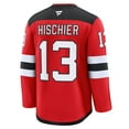 thumbnail image 3 of Men's Fanatics Nico Hischier Red New Jersey Devils Home Premium Jersey, 3 of 6