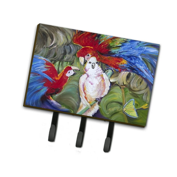 Carolines Treasures JMK1018TH68 Menage-a-trois Parrots Leash or Key Holder Triple multicolor