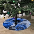 thumbnail image 2 of FMSHPON Blue Peonies Xmas Christmas Tree Skirt Stand Mat for Holiday Party Decoration Indoor Outdoor 36 inches, 2 of 3