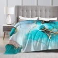 thumbnail image 6 of Watercolor Ink Art Painting Marble Throw Blanket Ultra Soft Warm All Season Decorative Fleece Blankets for Bed Chair Car Sofa Couch Bedroom 60"X50", 6 of 6