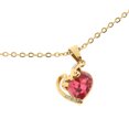 thumbnail image 3 of Amor Collar Colgante Acero Inoxidable Colgante De Circonitas En Corazón Plata Rojo Rojo dorado Sunnimix Love Heart Pendant Necklace, 3 of 8