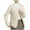White, variant on Women's Autumn/Winter Button-Front Short Coat: Lightweight Padded Warmth w/ Wave-Stitch Pockets, Non-Hooded