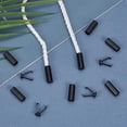 thumbnail image 4 of Alloy Detachable Cord End Lock Stoppers Metal Cord Tip Caps Buckle for Shoelaces Sportswear Accessories Black 19.5x7mm 50pcs/set, 4 of 9