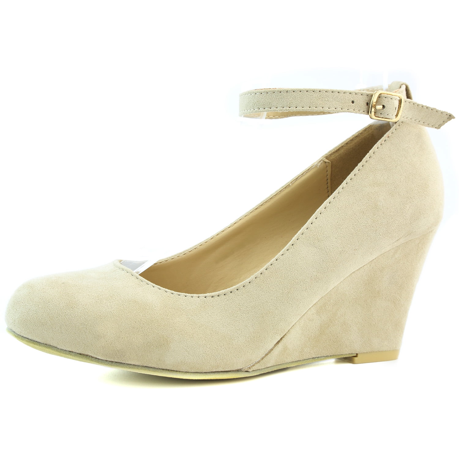 DailyShoes Women's Ankle Wrap Wedge 