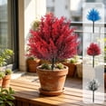 thumbnail image 1 of TTJ Plantes Artificielles Fausses Plantes Extérieur Jardin Arrangement de Fleurs en Pot Designs Arbre Artificiel Couvre-Sol Feuilles Rouges, 1 of 7