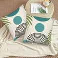 thumbnail image 5 of Mid Century Pillow Covers 20x20 Set of 2, Boho Abstact Teal Sunset Decorative Throw Pillow Covers Outdoor Summer Modern Aqua Cushion Case for Bed Couch Sofa Home Decor, 5 of 6