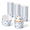 Blue Floral, variant on Checkered Black and White Paper Baking Cups, 150 Count Greaseproof Scalloped Muffin Liners