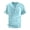 Light Blue, variant on WREESH Men's Casual Linen Shirt Short Sleeve Solid Color Cotton Linen with Foldable Collar for Turndown Look Khaki