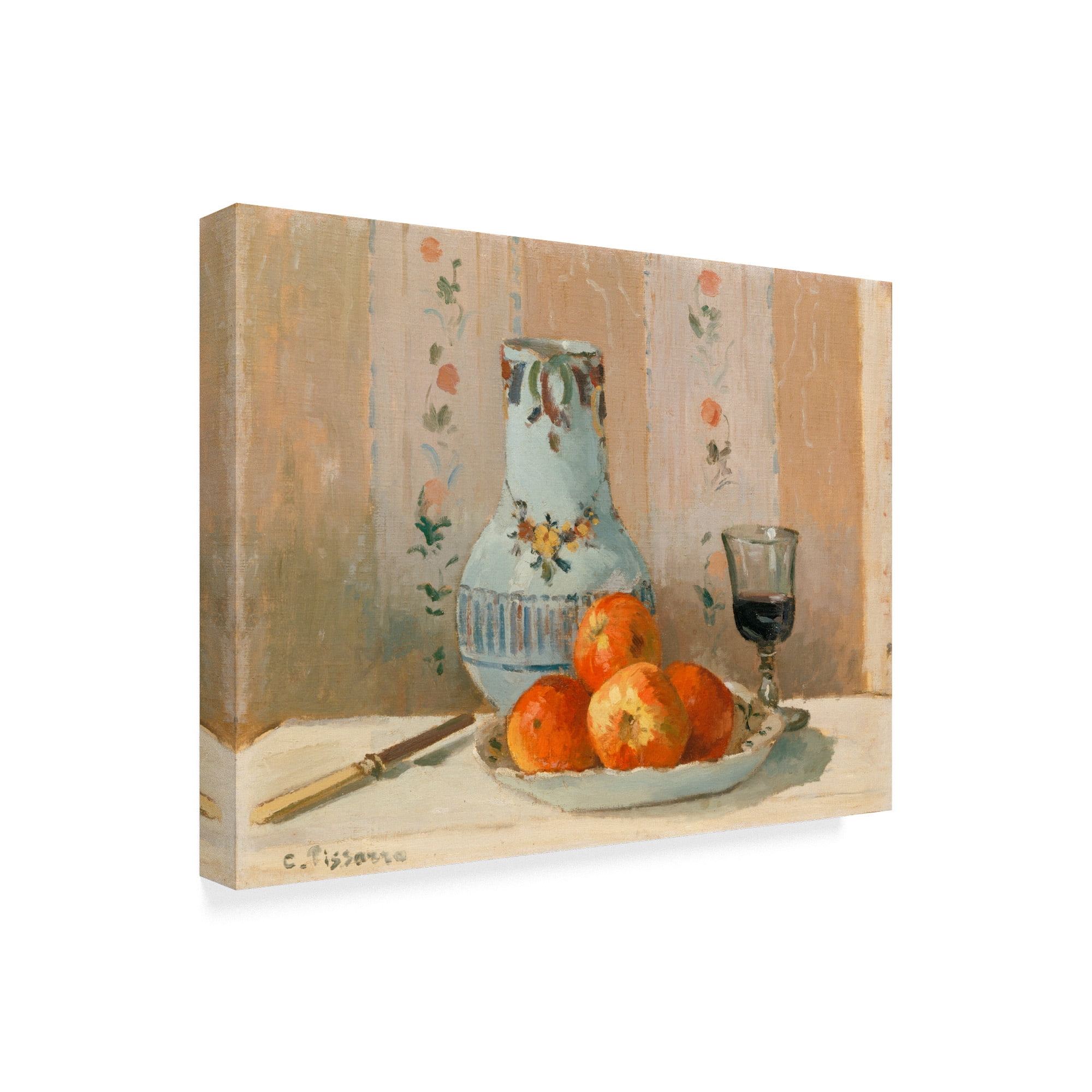 Trademark Fine Art 'Still Life with Apples and Pitcher' Canvas Art by Camille Pissarro