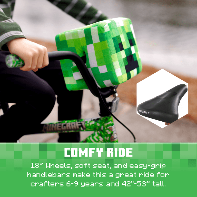 Dynacraft Minecraft Unisex 18-Inch BMX Bike for Kids Aged 6-9