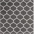 thumbnail image 3 of Unique Loom Trellis Frieze Collection Area Rug - Rounded (6' Square Dark Gray/Ivory), 3 of 7