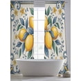 thumbnail image 5 of Sheer Curtains 96 Inches Long 2 Panels, Watercolor Summer Lemon Rod Pocket Curtain Voile Draperies, Medieval Floral Art Light Filtering Window Treatment for Living Room Kitchen Bedroom, 5 of 8
