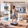 thumbnail image 3 of Patbrela Vibration Plate Exercise Machine, Whole Body Vibration Platform, 99 Vibration Levels, 9 Preset Programs, Resistance Bands, Remote & LED Display Controls, 350lb Capacity, Black, 3 of 10