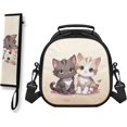thumbnail image 1 of Ensemble de Sacs à Lunch Chat Mignon pour Filles 8-12 Résistant à l'Eau Rangement Paille pour Adolescents Cadeaux Merveilleux pour Étudiants Enfants pour la Rentrée Anniversaire de la Journée des Enfants Pâques, 1 of 5