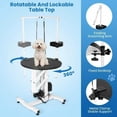 thumbnail image 3 of GloryStar Electric Hydraulic Lift Dog Grooming Table, 24 Inch Professional Pet Bathing Accessory Featuring Rotating Desktop, Overhead Arm, Foot Remote, Tool Organizer, 250 lbs Capacity, 3 of 7