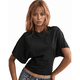 thumbnail image 1 of Camisetas para Mujer, Cuello Redondo, Cintura Ajustada, Informal, Corta, para Entrenamiento, Color Liso, Básicas, Color Negro, Talla XL, 1 of 5
