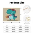 thumbnail image 2 of Susaid Cool Dino Playing Skateboard Pattern Canvas Wall Decor Poster Framed Artwork Decoration for Bedroom Home Office Ready to Hang,Horizontal, 2 of 6