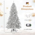 thumbnail image 3 of Costway 7 FT Snow-flocked Artificial Christmas Tree with 65 Sphere Lights 350 LED Lights, 3 of 10