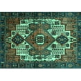 thumbnail image 1 of Ahgly Company Indoor Rectangle Persian Turquoise Blue Traditional Area Rugs, 7' x 9', 1 of 4
