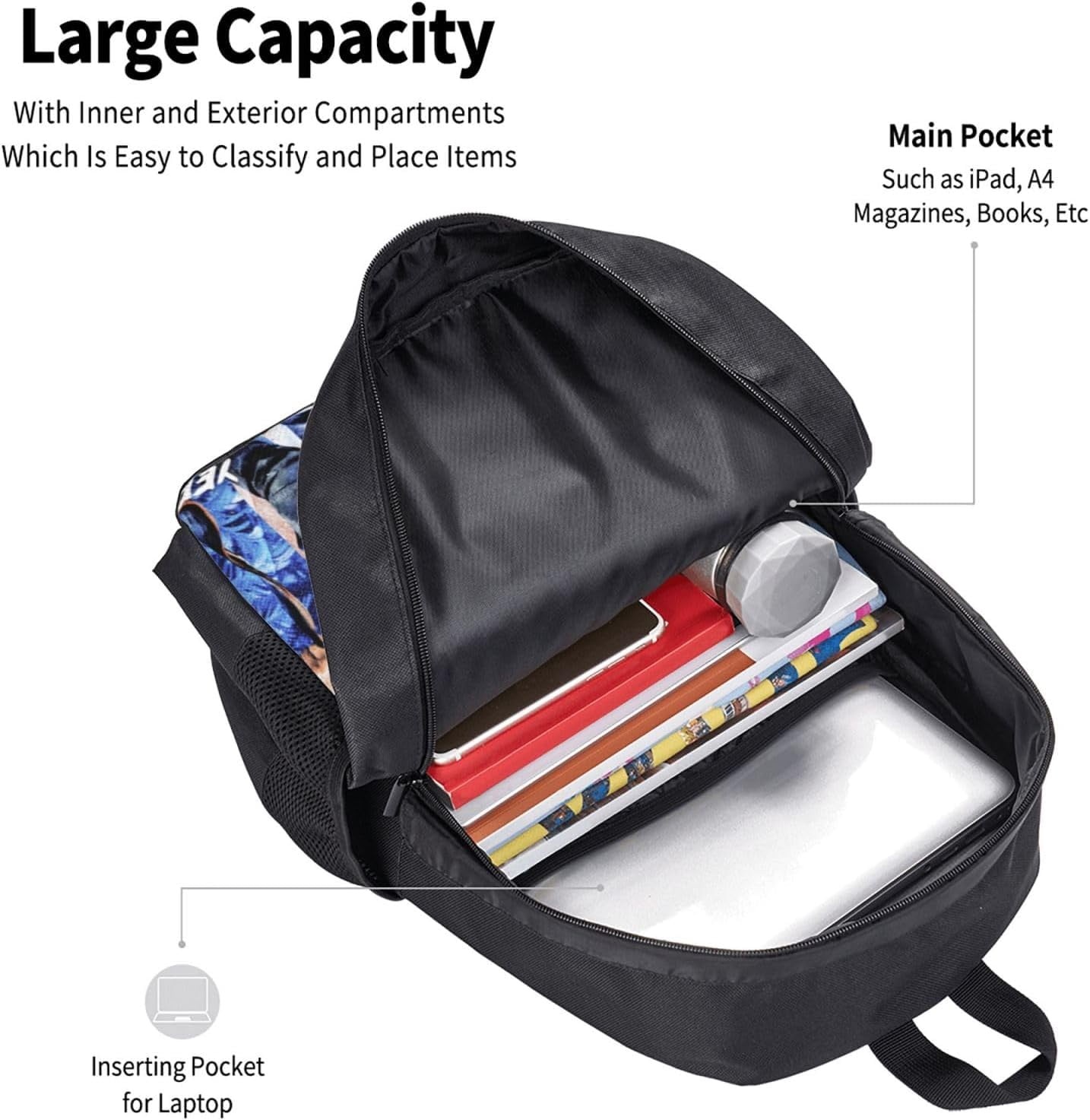 Jey Wrestler USO Unisex Sports Bag, Backpack for Indoor Cool Work Backpack Notebook Bag for Men and Women
