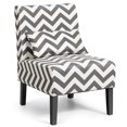 thumbnail image 1 of Costway Armless Accent Leisure Chair  with Lumbar Pillow Gray Chevron, 1 of 10
