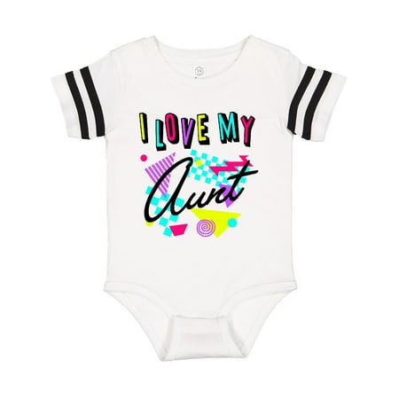 

Inktastic I Love my Aunt- 80s retro style Gift Baby Boy or Baby Girl Bodysuit