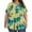 Yellow, variant on Yotami Women's Casual Blouse Plus Size Short Sleeve T-Shirt Summer Pleated Round Neck Tie-Dye Print Breathable Blouse for Everyday Wear, Pink
