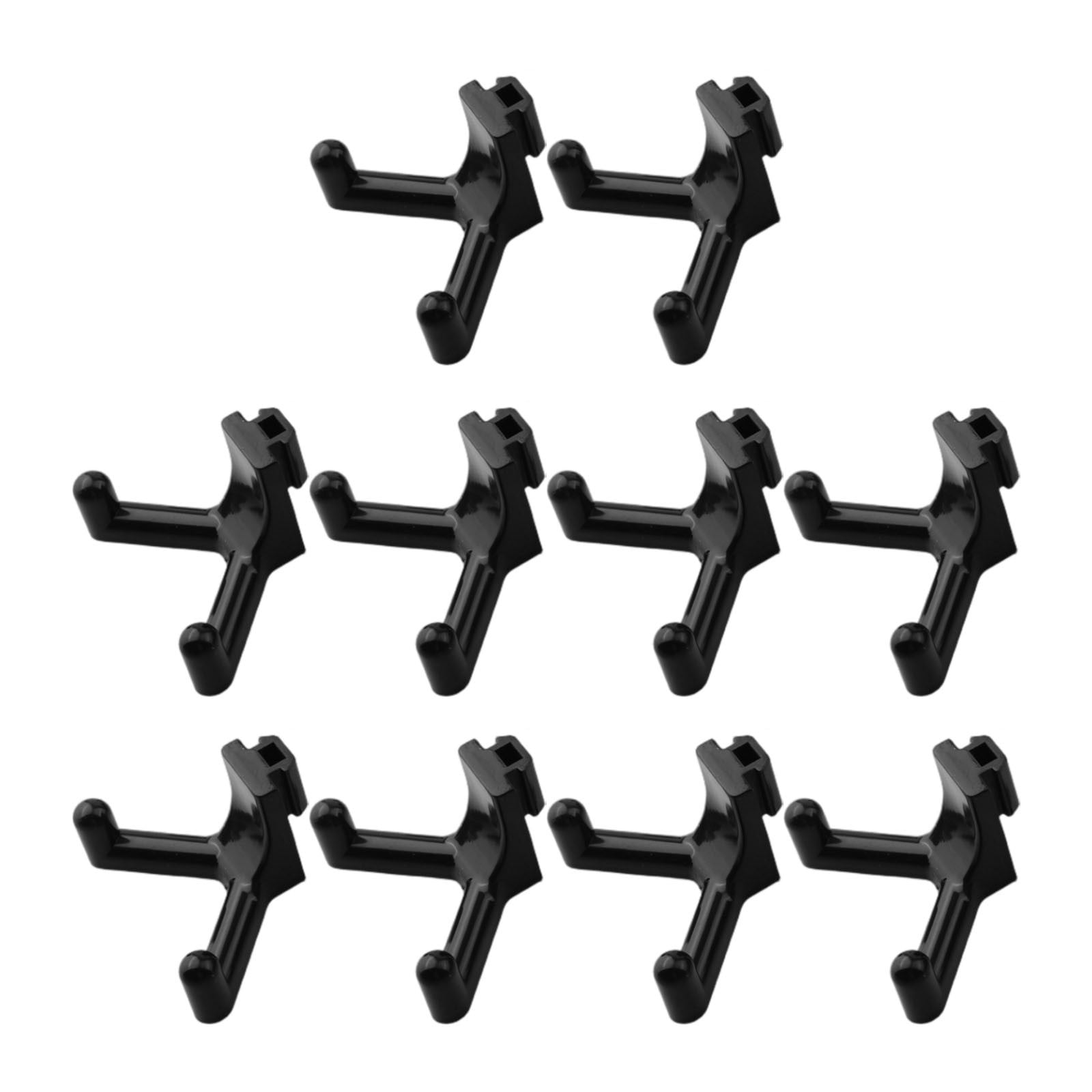 Lanfini Lifetime Sheds Plastic Tool Hooks - Black Storage Shed J Hooks for Organizing Tools - 5/10 Pack Vertical Siding Accessories for Garage & Workspace