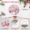 thumbnail image 6 of Welcome Sign for Front Door, Christmas Pink Snowman Round Metal Wall Art Wreaths, Winter Snowflakes Rustic Xmas Trees Outdoor Indoor Wall Hanging Sign for Porch Decor Housewarming Gifts 11.8 Inch, 6 of 8