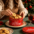 thumbnail image 7 of ACDANC 2026 New Christmas Tinplate Cookie Tins-Decorative Cookie Gift Tins Candies Biscuits Treat Boxes with Lids Round Metal Nesting Containers, 7 of 7
