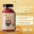 thumbnail image 2 of TruHeight Kids Brain Growth Gummies (Mixed Berry, Ages 2+) All Natural Kids & Toddler Vitamins - Omega-3, DHA Multivitamin - Brain & Memory Supplements - Vegan Vitamin, Gluten Free Supplement, 2 of 6