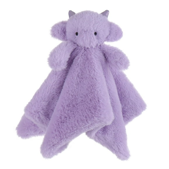 Manta con forma de albaricoque, cordero, dragón morado, suave y encantadora, 35 cm