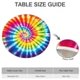 thumbnail image 6 of Rainbow Tie Dye Mandala Pattern Round Fitted Tablecloth with Elastic Edge,Dining Table Cover Waterproof,Outdoor Round Tablecloth for Camping,Dining,Indoor and Outdoor, 6 of 7