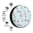 thumbnail image 4 of Salouo Poodle Playing Skateboard Print Spare Tire Cover 14-17 inch Spare Tire Protector Universal Tough Tire Wheel Cover for Trailer SUV and Truck-17 inch, 4 of 6